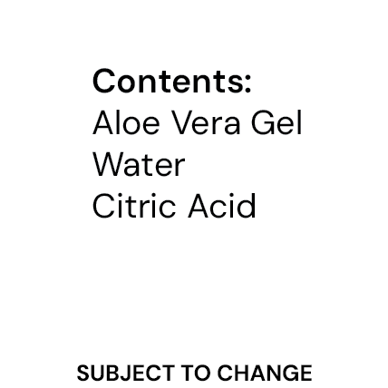 AO - Aloe Vera - supplement facts K25 - subject to change