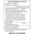 Terra µBiomic - supplement facts - subject to change