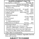 MethylGenic - supplement facts - subject to change
