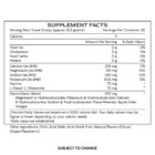 ElectroGenic - supplement facts - subject to change