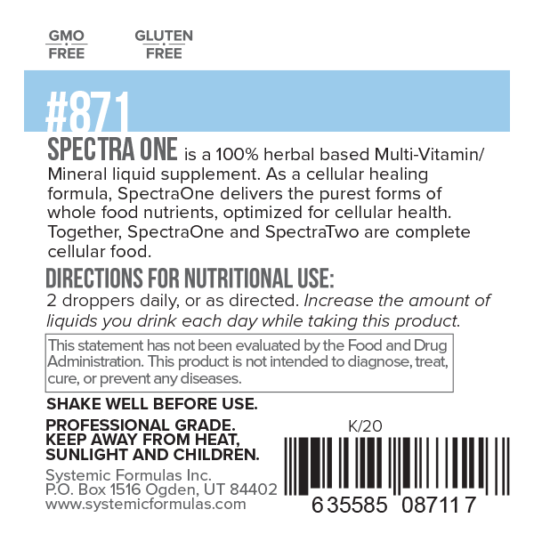 SpectraOne LQ - label info - K20