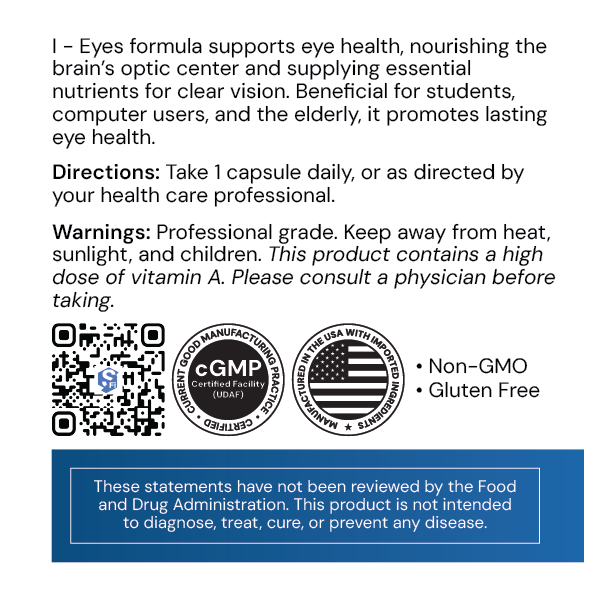 I - Eyes - label info - G/26A