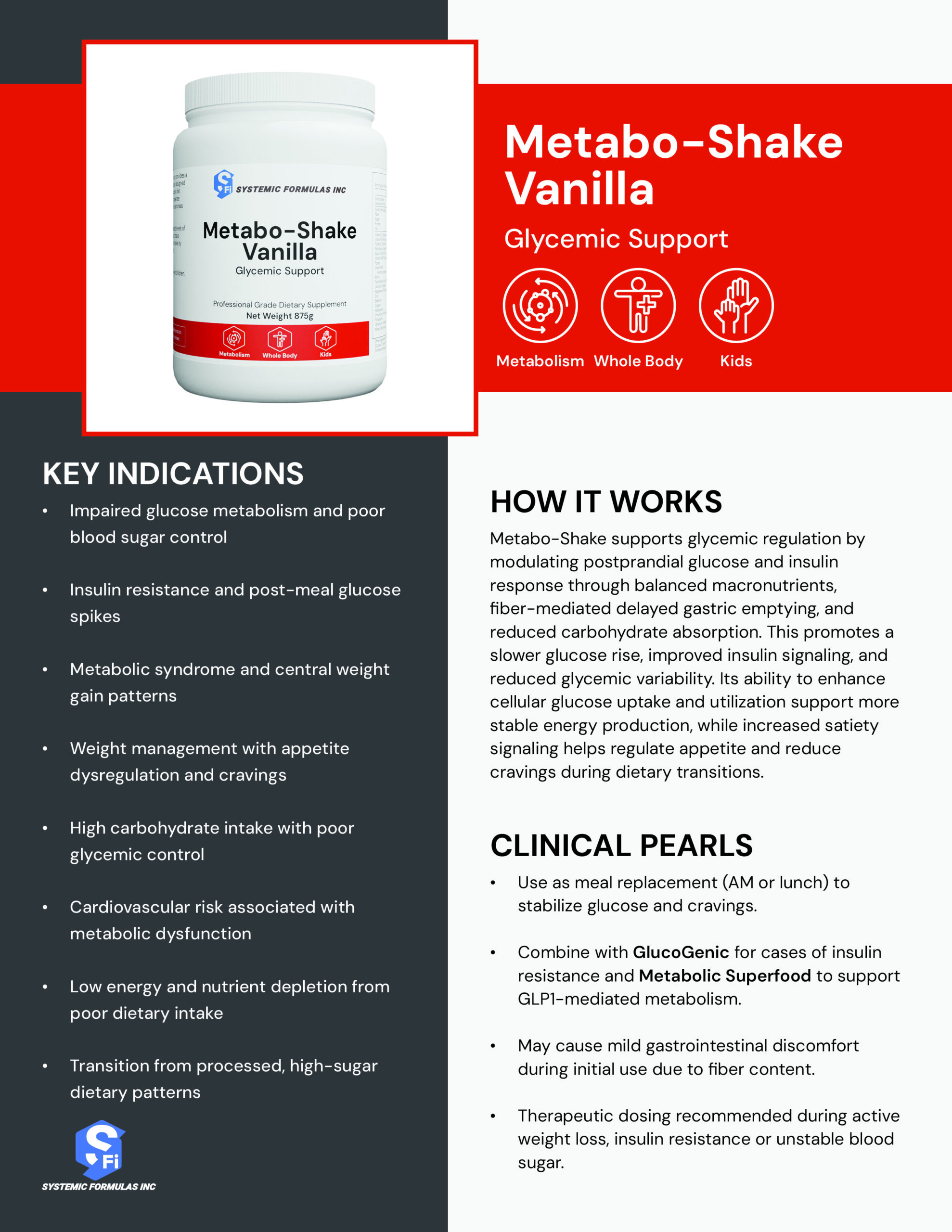 Metabo-Shake Vanilla Practitioner Reference Guide