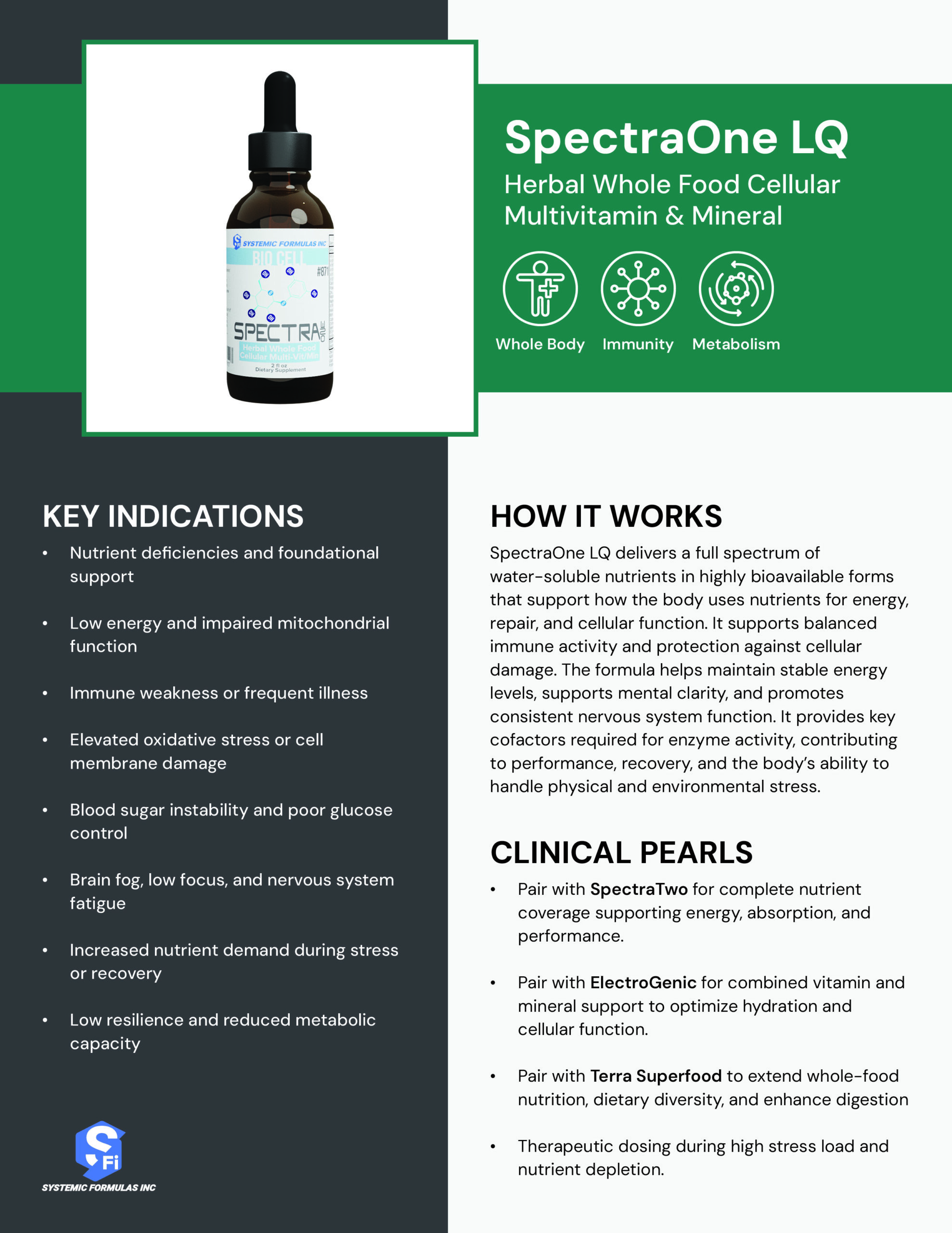 SpectraOne LQ Practitioner Reference Guide