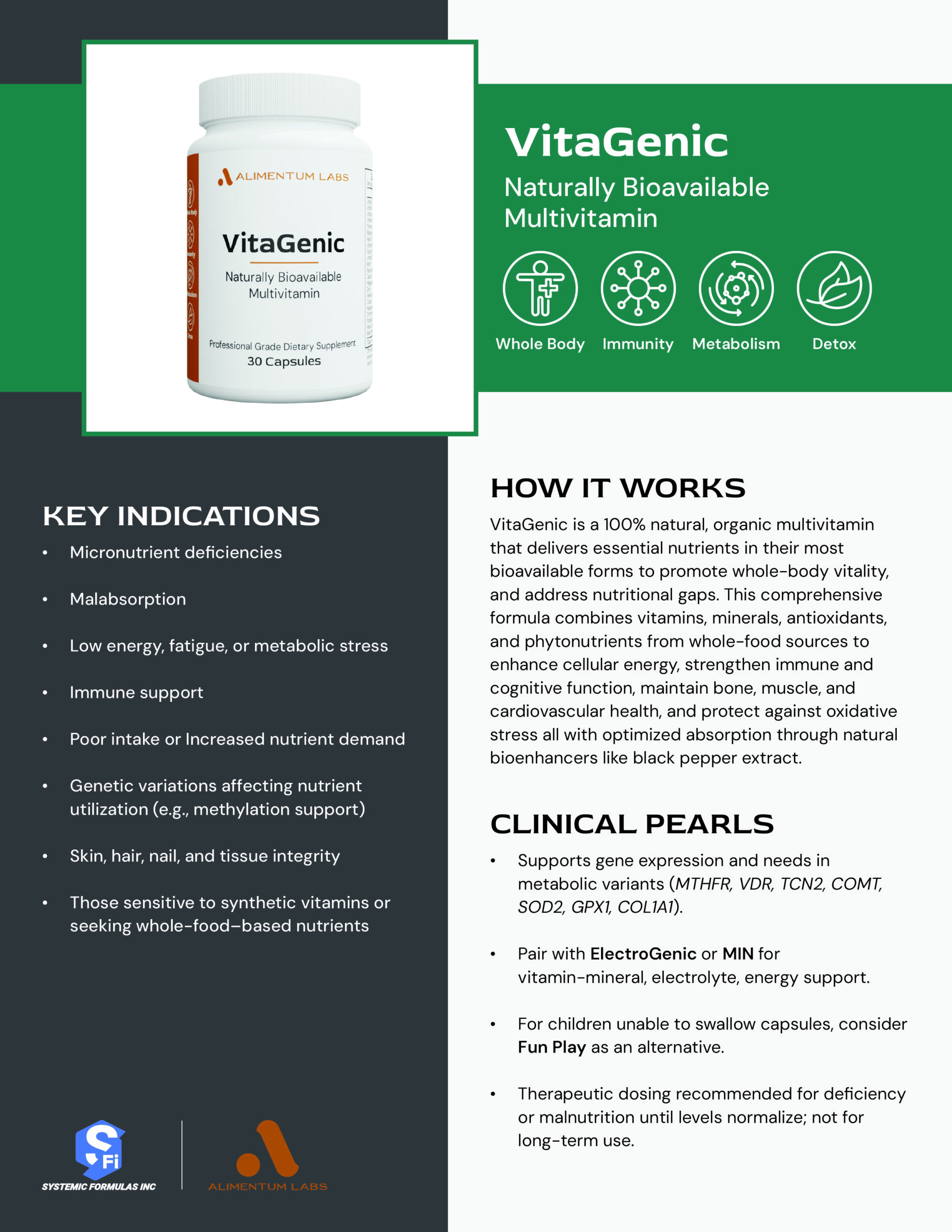 VitaGenic Practitioner Reference Guide