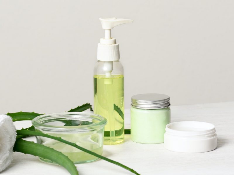 Skin care products with aloe vera