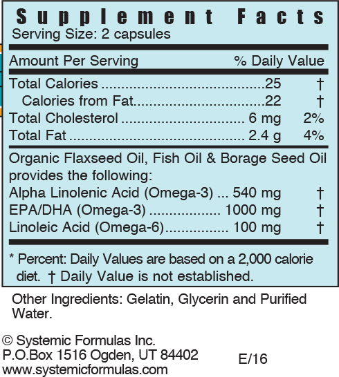 BFO-BORAGE/FLAX/FISH OIL | Systemic Formulas